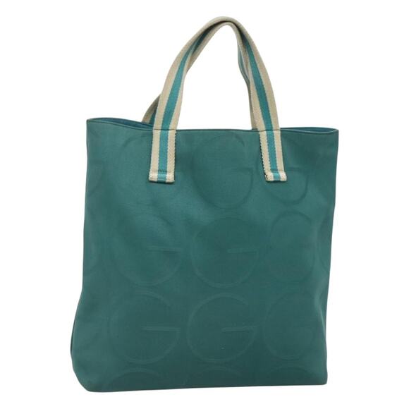 GUCCI Tote Bag Canvas Blue - Picture 1 of 12